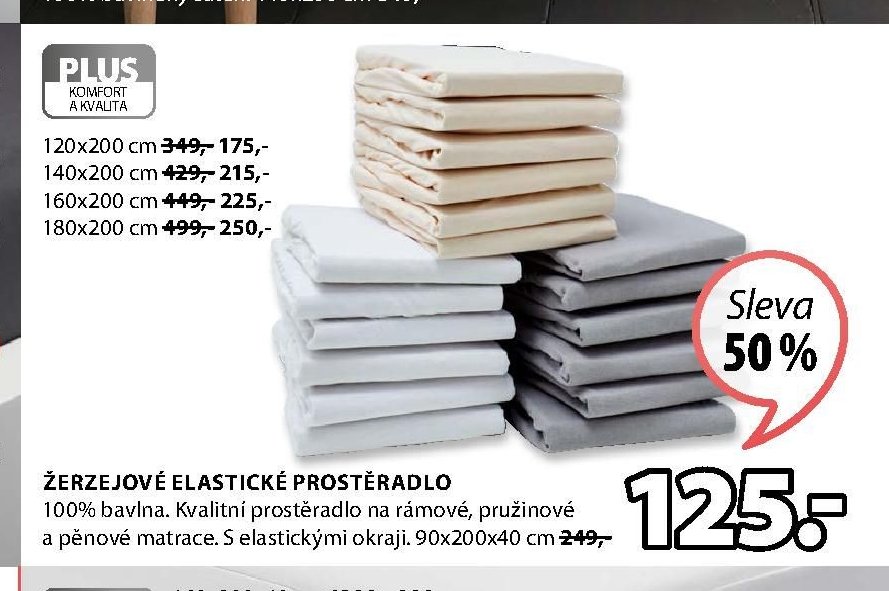 ŽERZEJOVÉ ELASTICKÉ PROSTĚRADLO