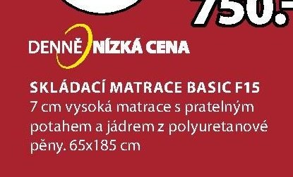 Skládací matrace BASIC F15