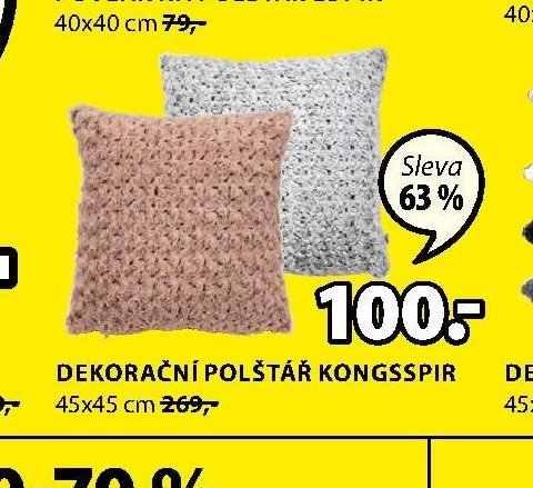 DEKORAČNÍ POLŠTÁŘ KONGSSPIR