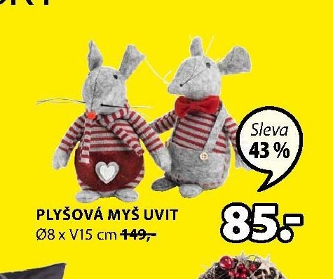 PLYŠOVÁ MYŠ UVIT