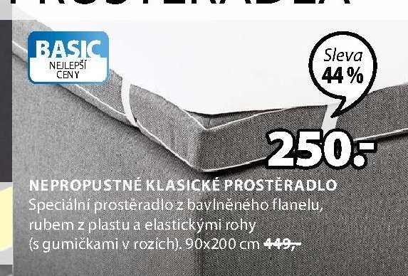 NEPROPUSTNÉ KLASICKÉ PROSTĚRADLO