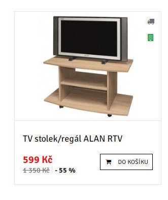 TV stolek/regál ALAN RTV