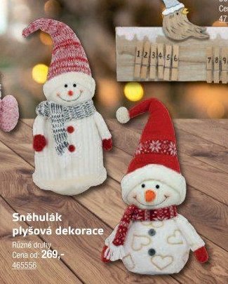 Sněhulák plyšová dekorace