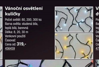 Vánoční osvětlení kuličky