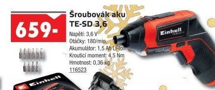 Šroubovák aku TE-SD 3,6