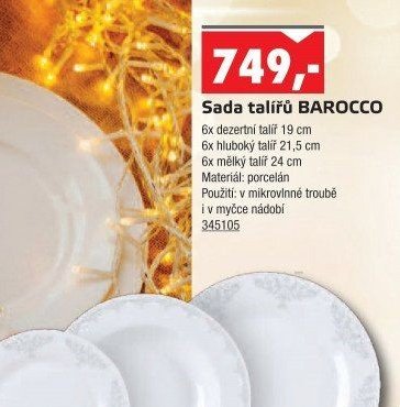 Sada talířů BAROCCO