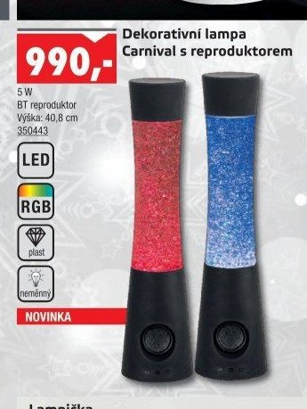 Dekorativní lampa Carnival s reproduktorem