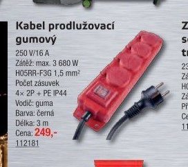 Kabel prodlužovací gumový