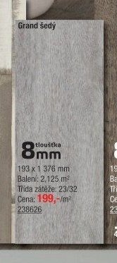 Grand šedý (Laminátové plovoucí podlahy)