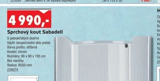 Sprchový kout Sabadell