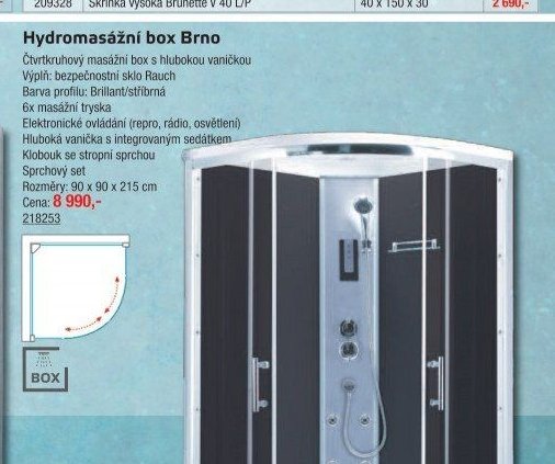 Hydromasážní box Brno