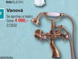 Vanová SÉRIE MORAVA STARÁ MOSAZ