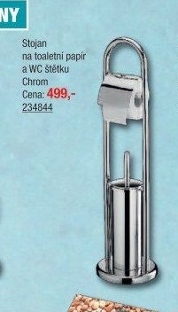 Stojan na toaletní papír a WC štětku Chrom
