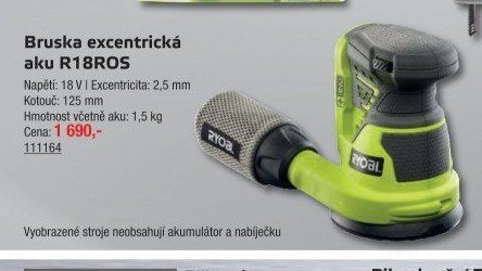 Bruska excentrická aku R18ROS