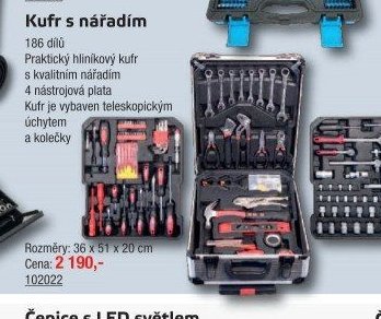 Kufr s nářadím 186 dílů