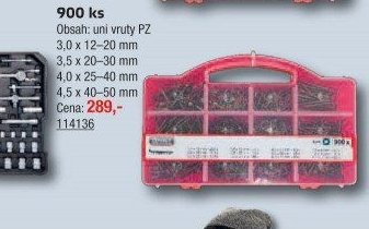 Sada uni vrutů 900 ks