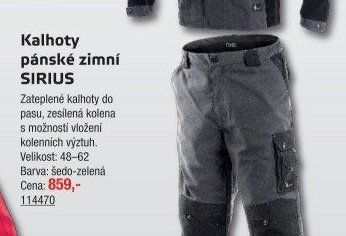 Kalhoty pánské zimní SIRIUS
