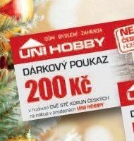 UNI HOBBY Dárkový poukaz 200 Kč