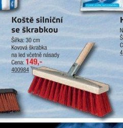 Koště silniční se škrabkou