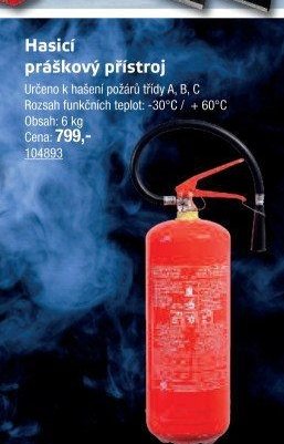 Hasicí práškový přístroj 6 kg