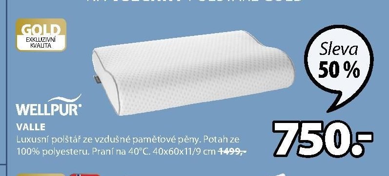 WELLPUR VALLE polštář