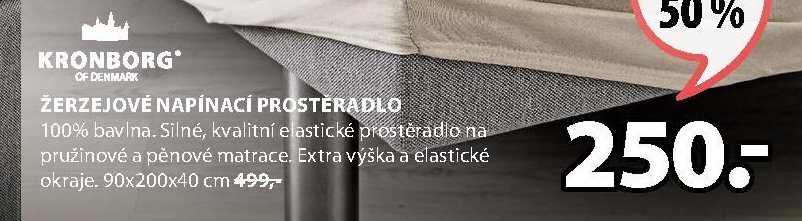 Žerzejové napínací prostěradlo
