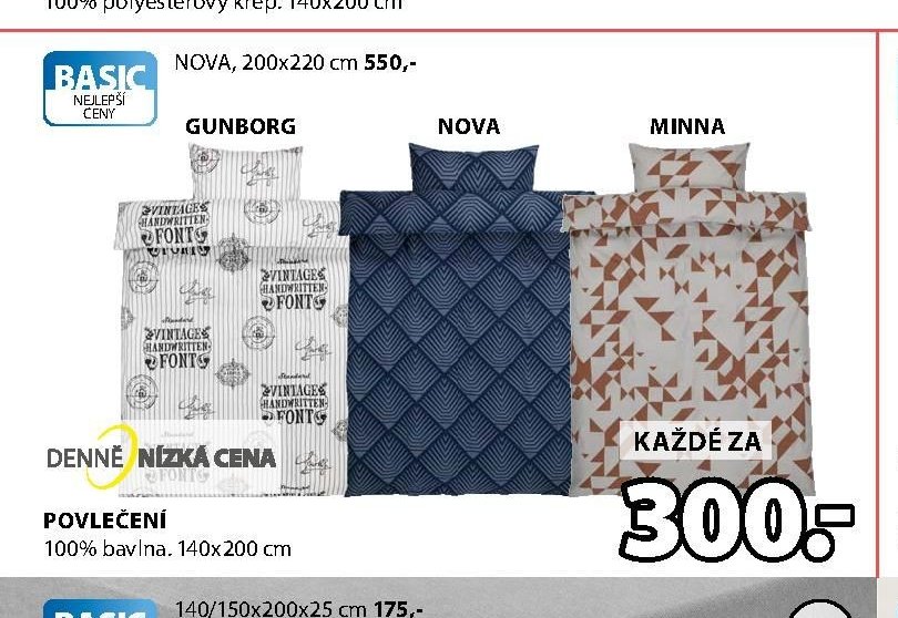 POVLEČENÍ GUNBORG, NOVA, MINNA