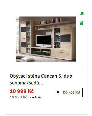 Obývací stěna Cancan 5, dub sonoma/šedá...