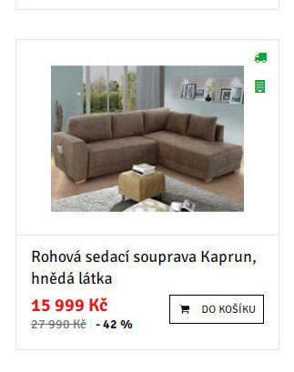 Rohová sedací souprava Kaprun, hnědá látka