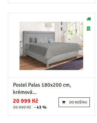 Postel Palas 180x200 cm, krémová...
