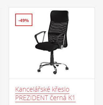Kancelářské křeslo PREZIDENT černá K1