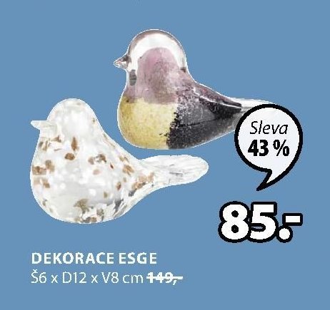 DEKORACE ESGE Š6 x D12 x V8 cm