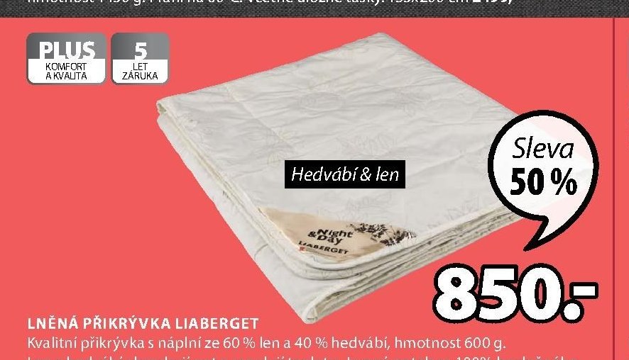 LNĚNÁ PŘIKRÝVKA LIABERGET