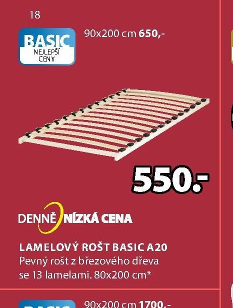 Lamelový rošt Basic A20