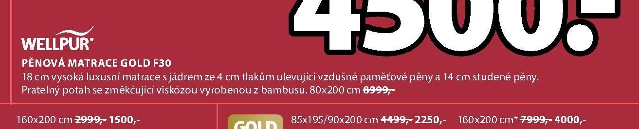 Pěnová matrace Gold F30