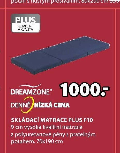 Skládací matrace Plus F10