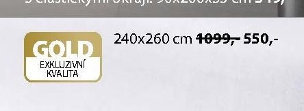 GOLD saténové prostěradlo