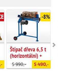 Štípač dřeva 6,5 t (horizontální) +