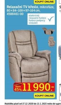 Relaxační TV křeslo, mikrofáze