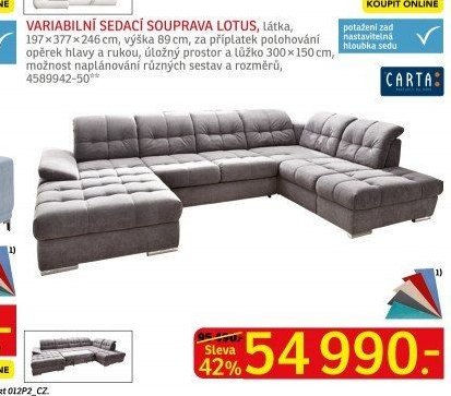 VARIABILNÍ SEDACÍ SOUPRAVA LOTUS
