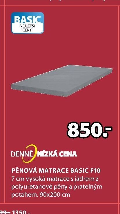 PĚNOVÁ MATRACE BASIC F10