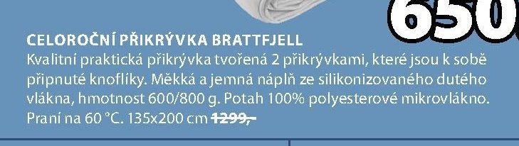 Celoroční přikrývka Brattfjell