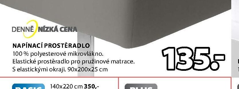 NAPÍNACÍ PROSTĚRADLO 100% polyesterové mikrovlákno