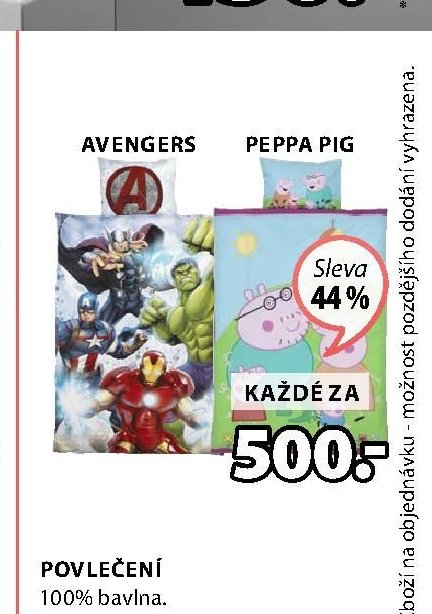 AVENGERS/PEPPA PIG POVLEČENÍ