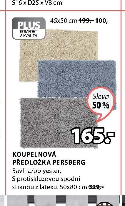 KOUPELNOVÁ PŘEDLOŽKA PERSBERG 50x80 cm