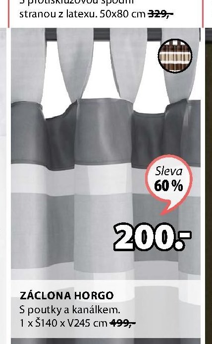 ZÁCLONA HORGO 1 x Š140 x V245 cm
