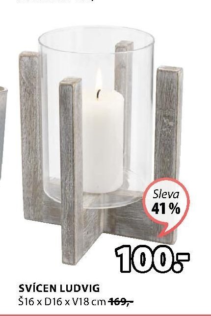 SVÍCEN LUDVIG Š16 x D16 x V18 cm
