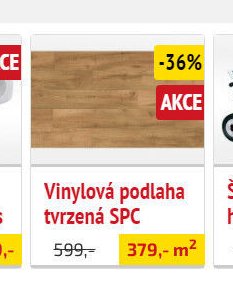 Vinylová podlaha tvrzená SPC