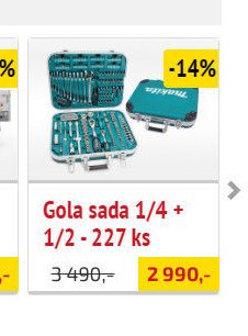Gola sada 1/4 + 1/2 - 227 ks