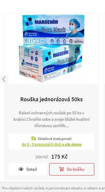 Rouška jednorázová 50ks
